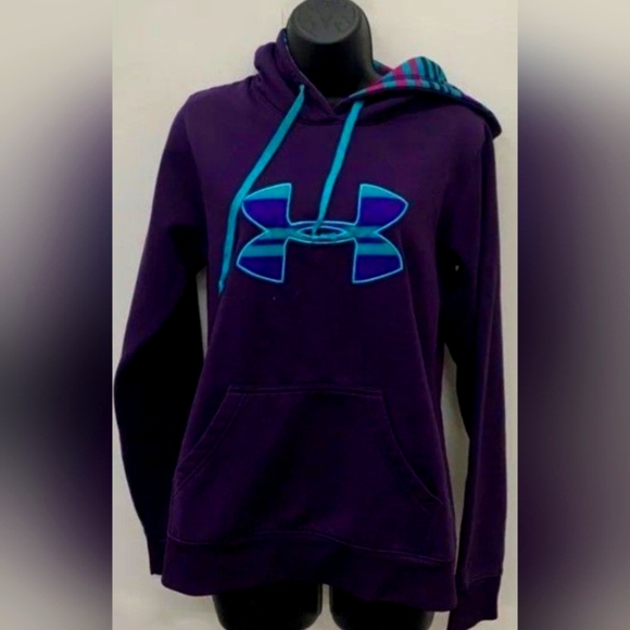Under Armour UA Storm1 Fleece Purple Hoodie Sweatshirt Size M Used Excellent - Picture 1 of 4